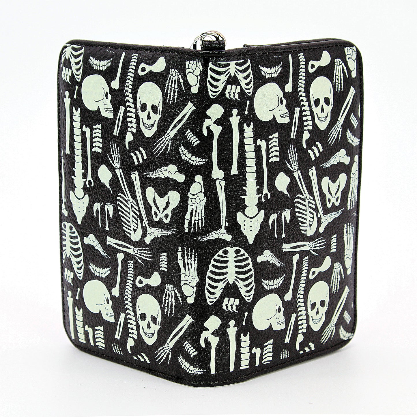 Glow in the Dark Skeleton Parts Wallet in Vinyl