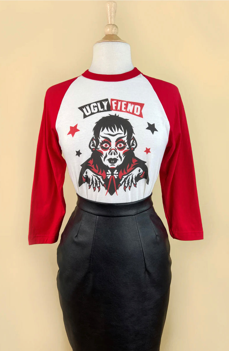 Ugly Fiend Unisex Raglan Tee by Mischief Made