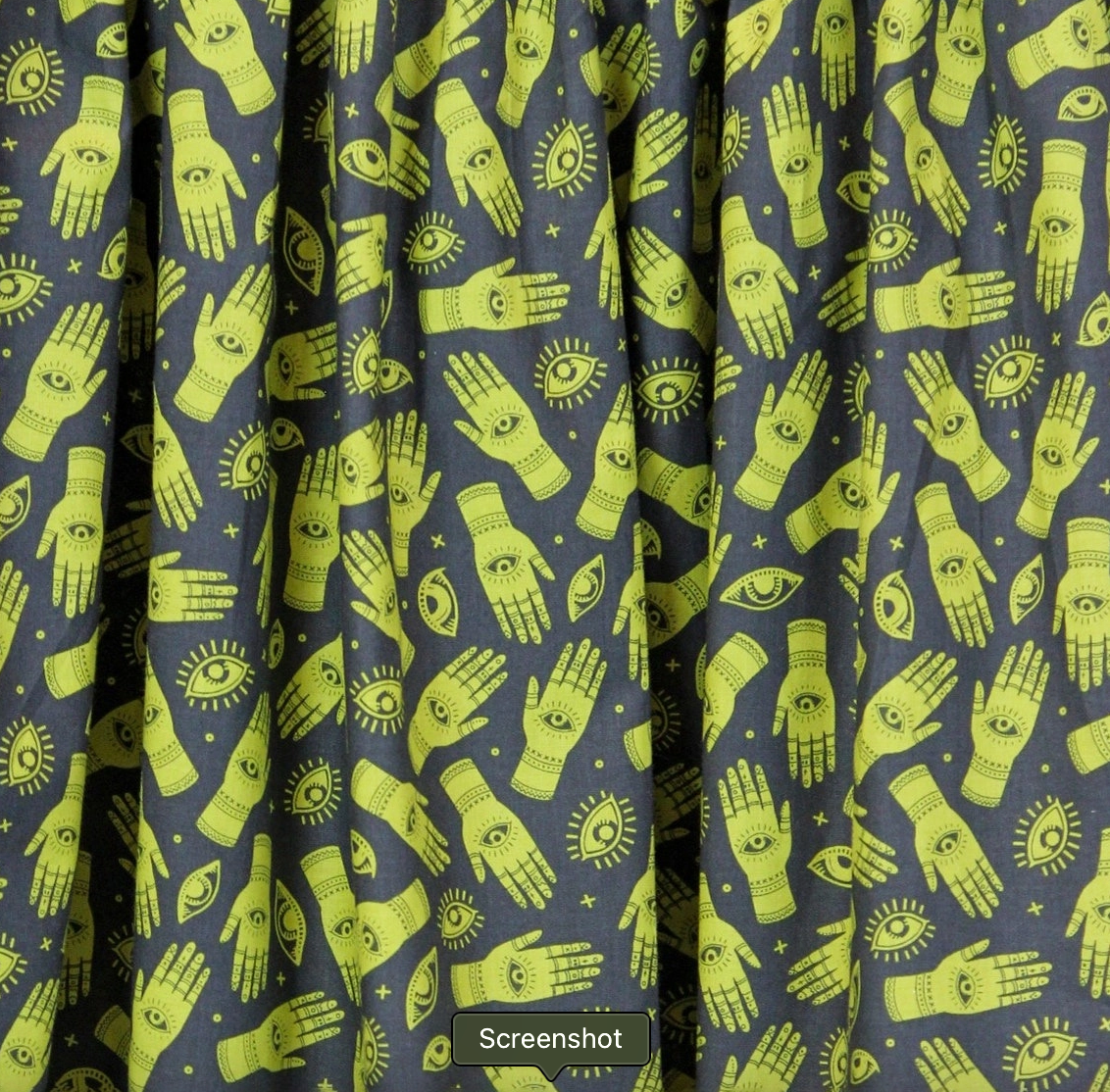 Vintage Palmistry Pleated Circle Skirt by Hemet