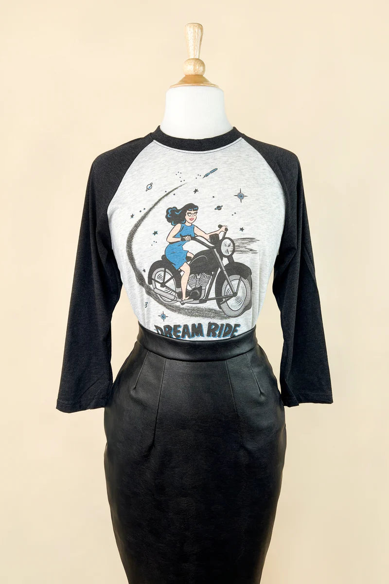 Dream Ride Raglan Unisex T-shirt by Mischief Made