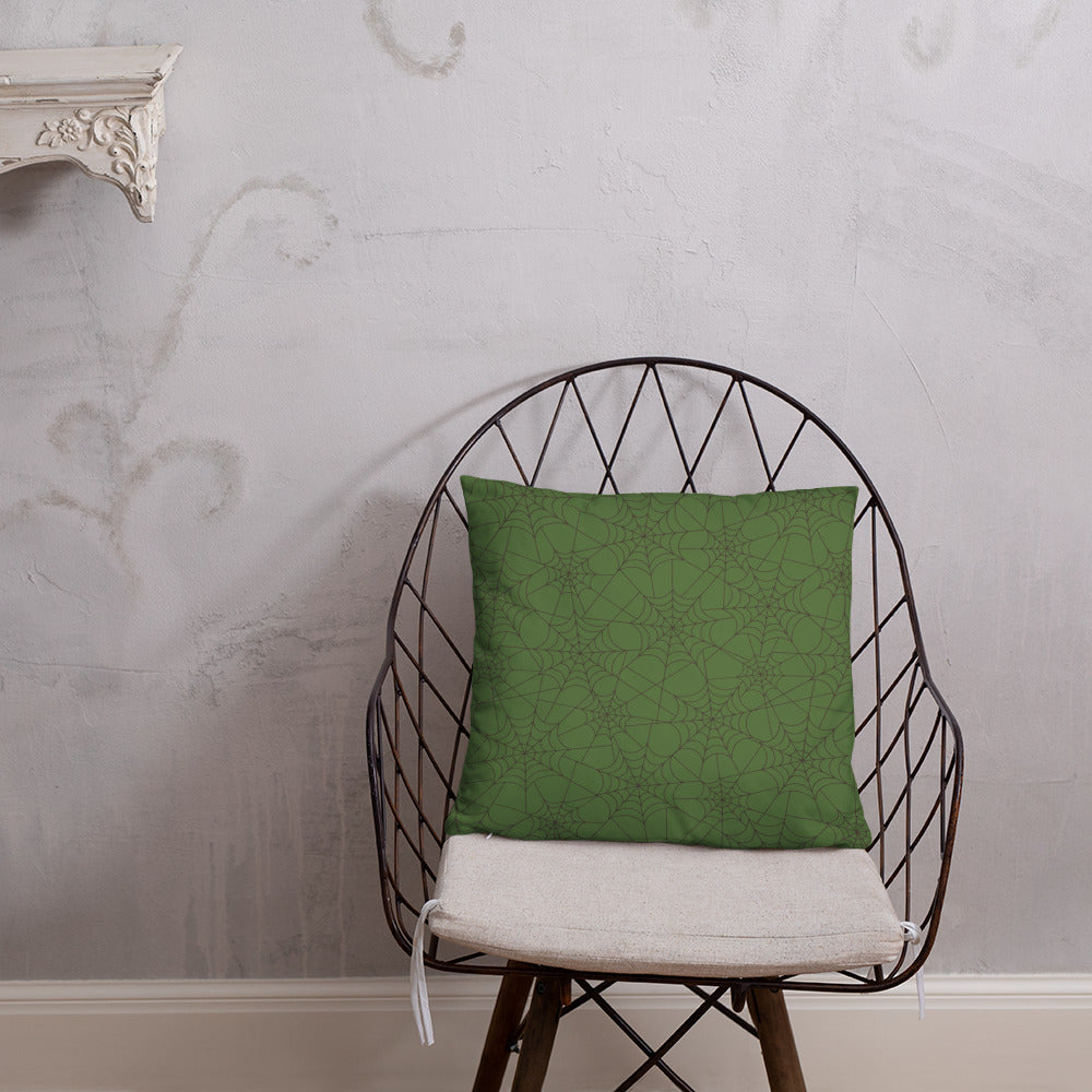 Green Web Basic Pillow