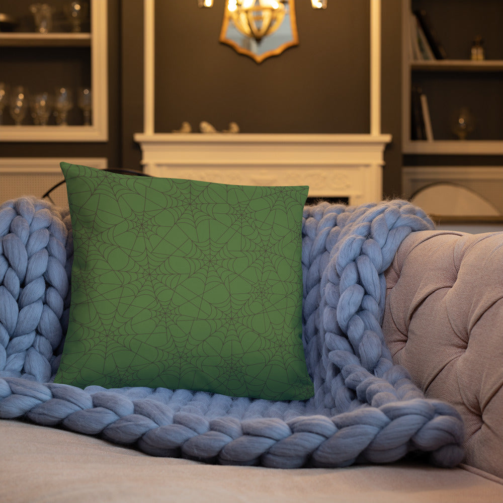 Green Web Basic Pillow