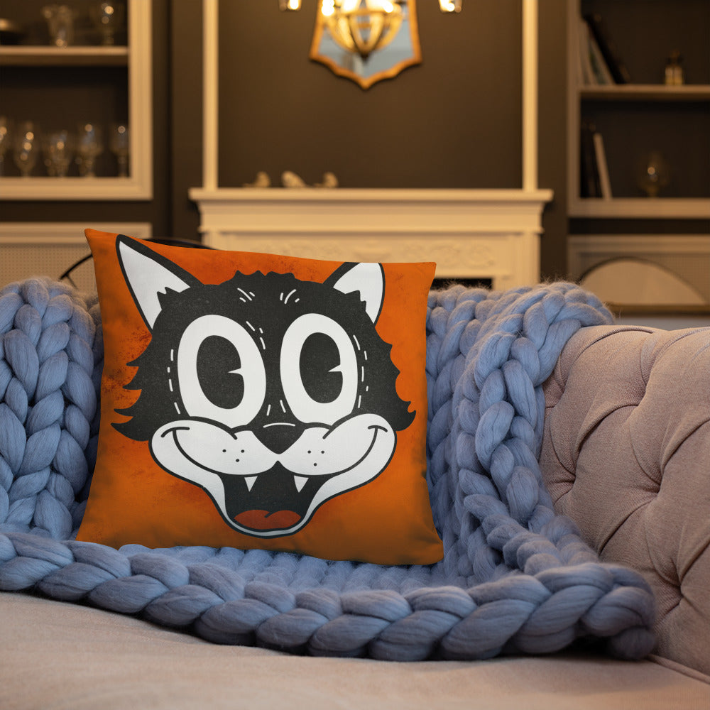 Retro Cat Basic Pillow