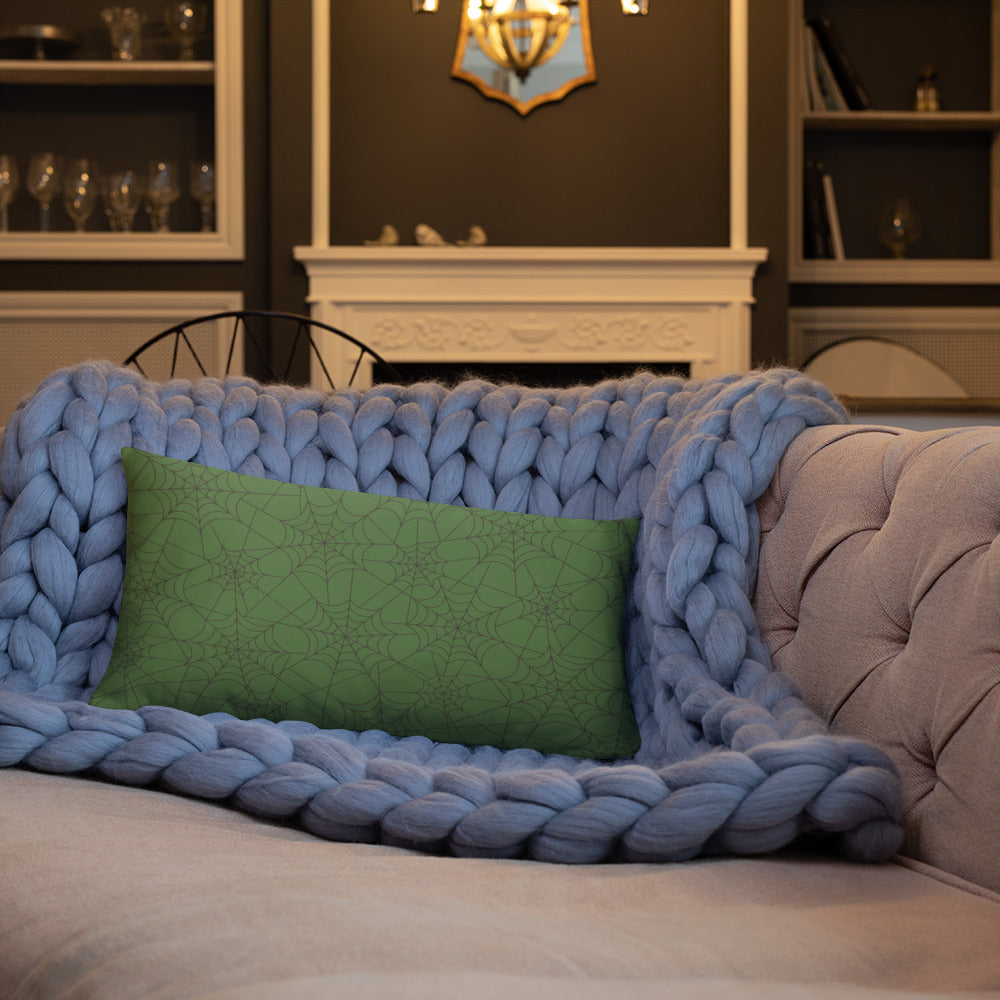 Green Web Basic Pillow