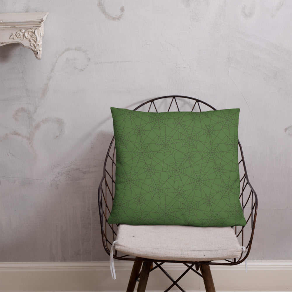 Green Web Basic Pillow