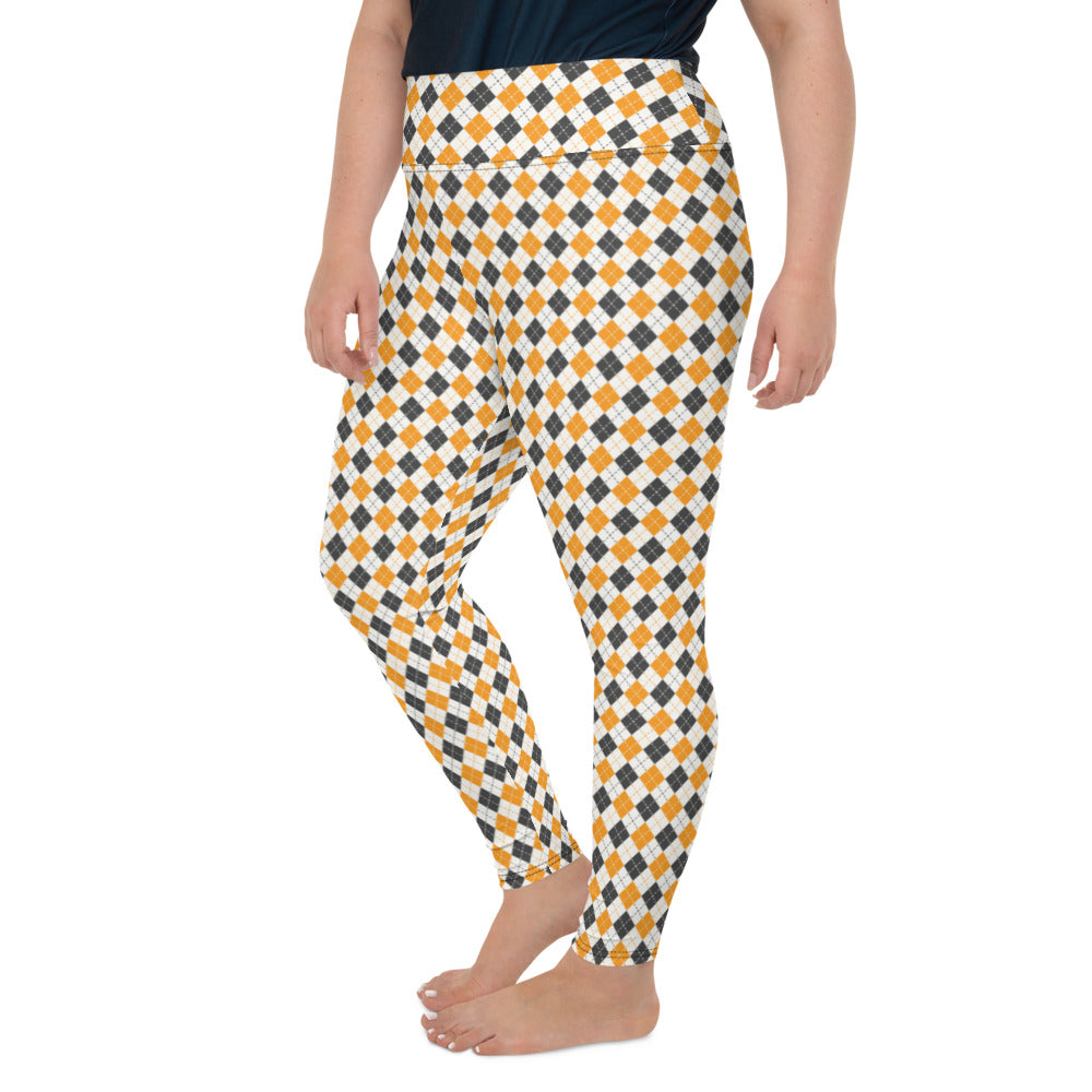Halloween Argyle Plus Size Leggings