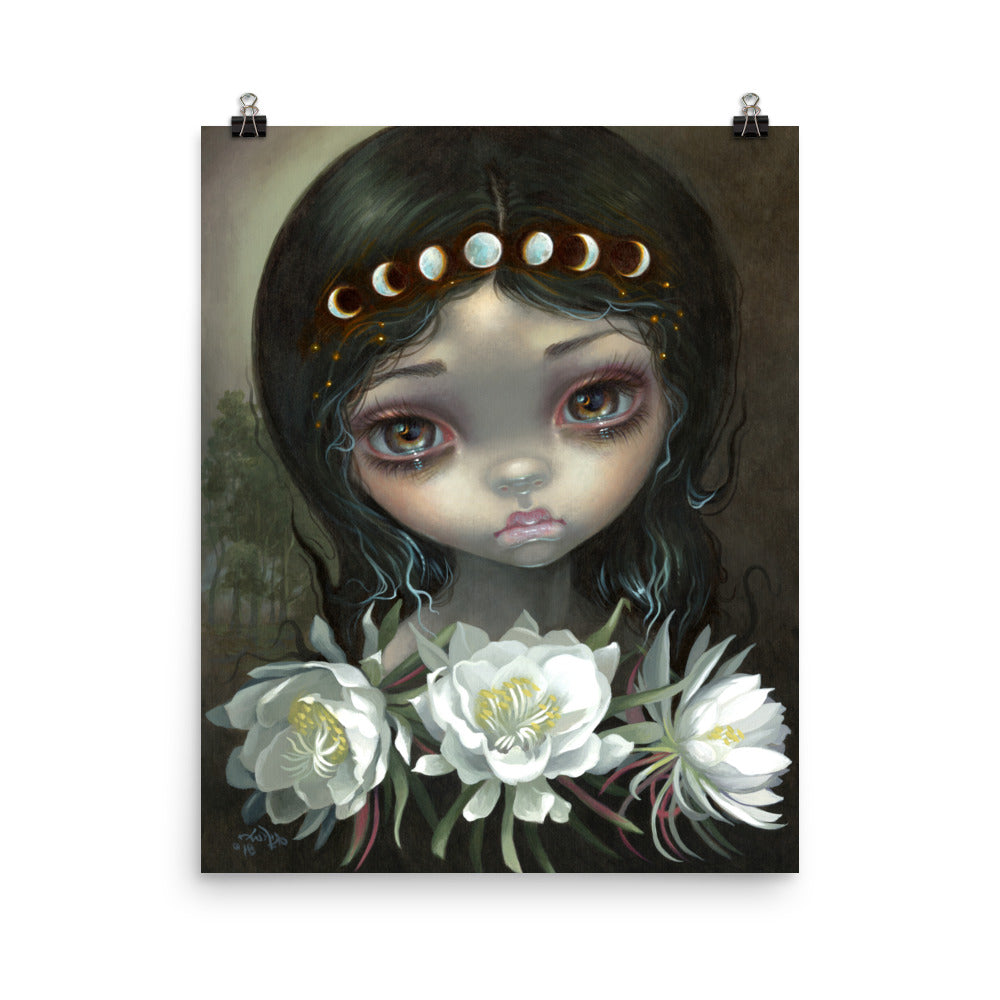 "Queen Of The Night Blooms" by Strangeling Poster