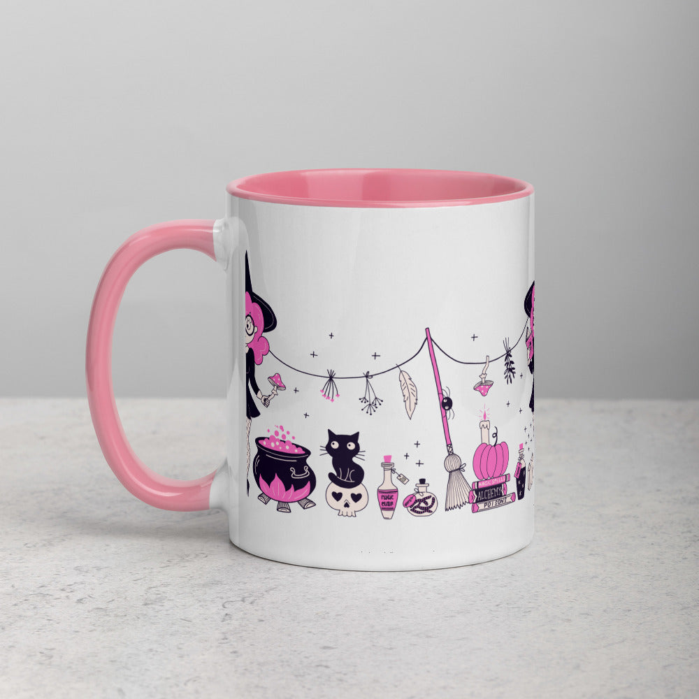 Witch Babe Mug with Color Inside