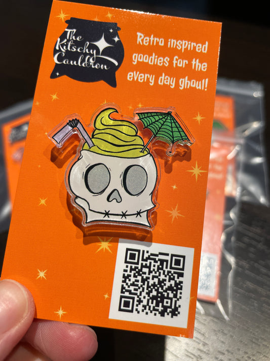 Spooky Tiki Pin by ReggyDesigns