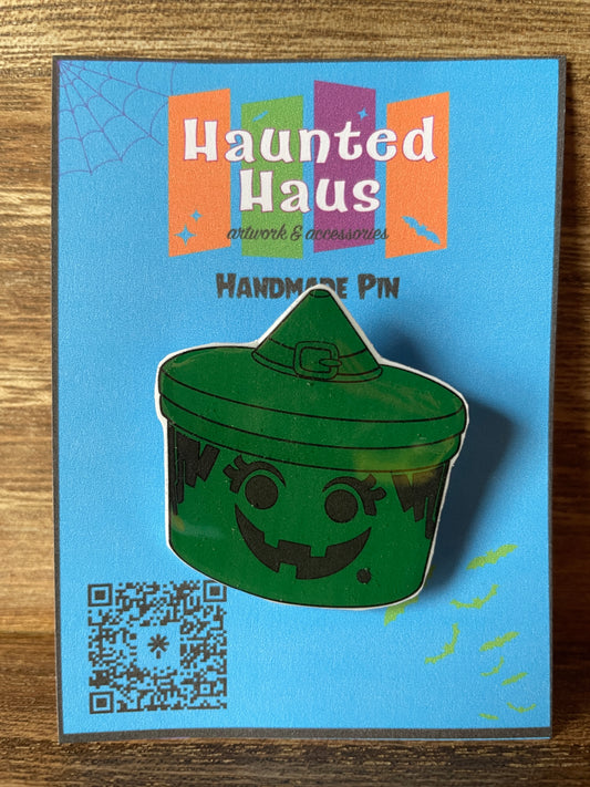 Witch Pail Pin by Haunted Haus