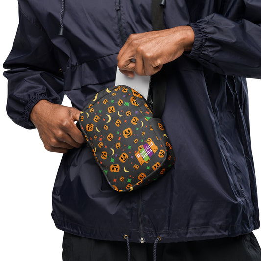 Pumpkin Utility crossbody bag by Haunted Haus Art