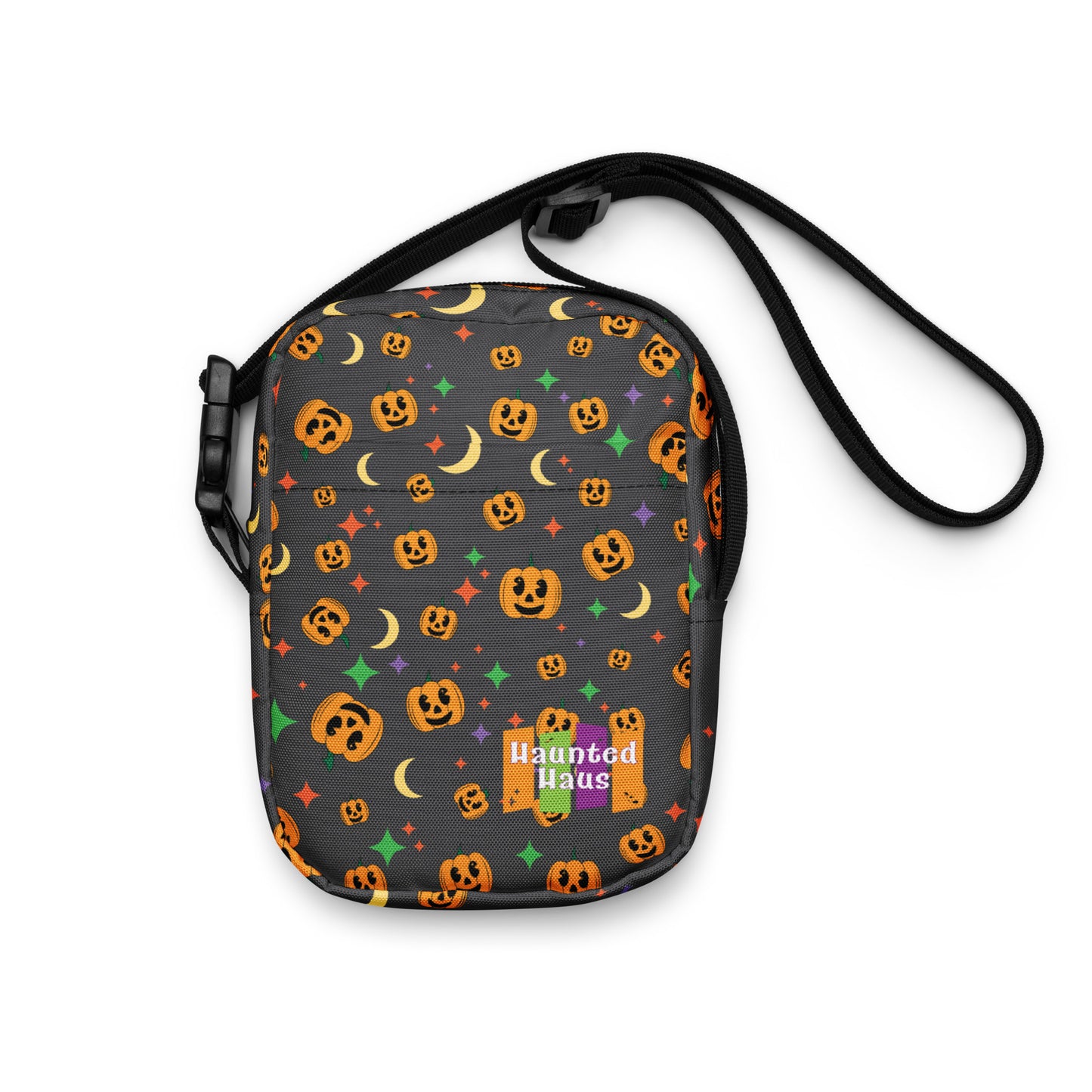 Pumpkin Utility crossbody bag by Haunted Haus Art