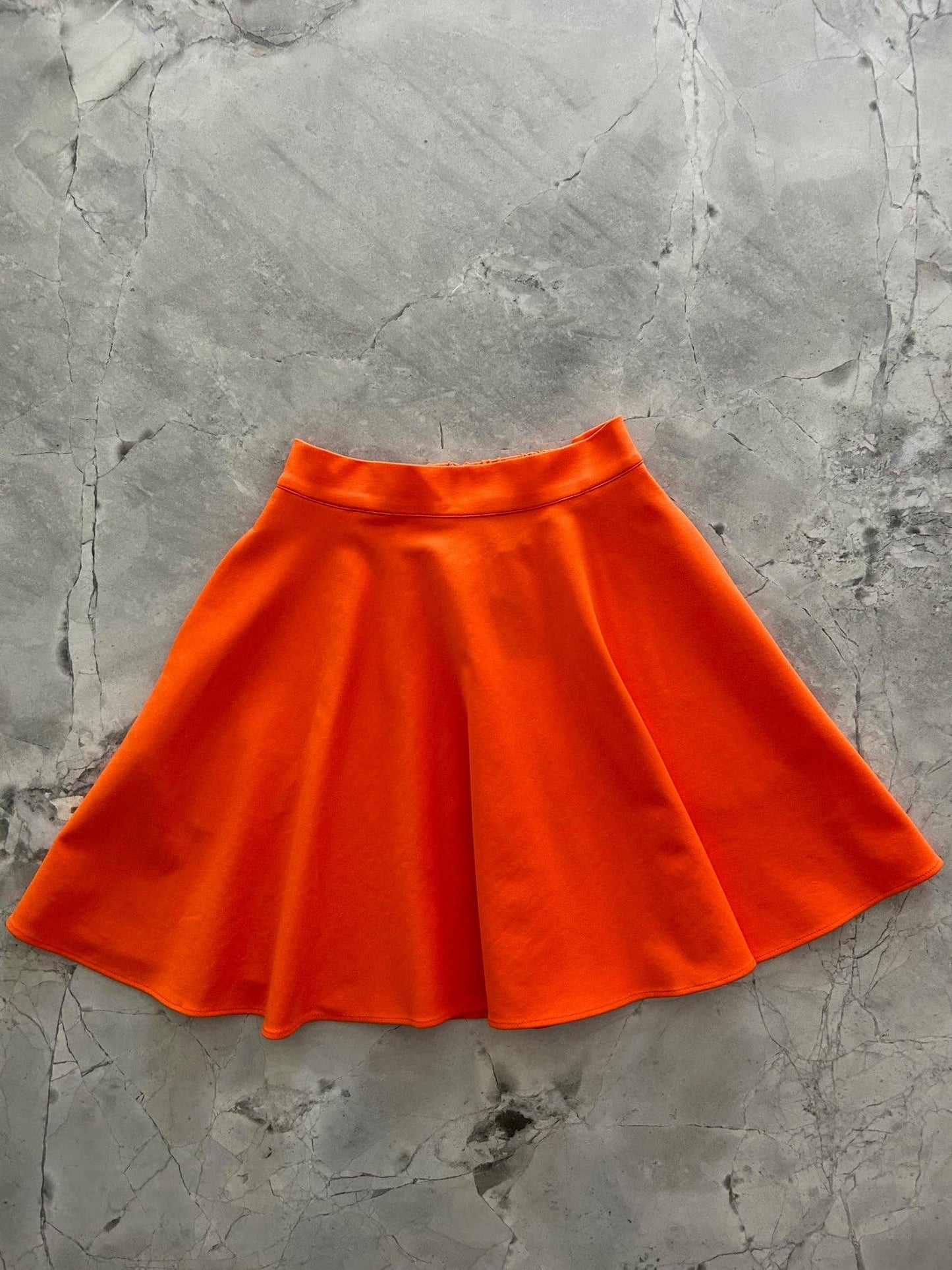 Harper Skater Skirt in Orange by Retrolicious