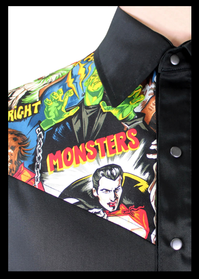 Hollywood Monsters Western Top By Hemet Clothing