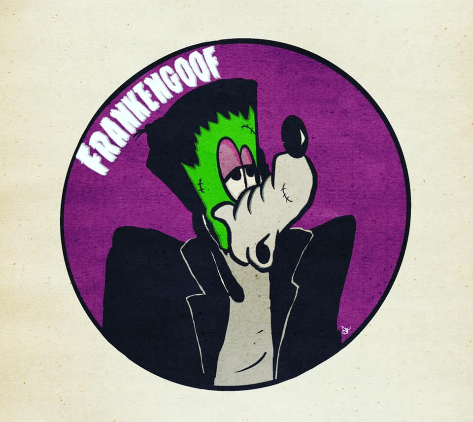 Frankengoof Sticker by Ghost Etching