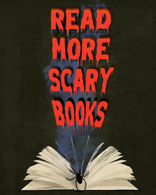 "Read More Scary Books" by Ghost Etching Original Artwork