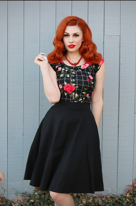 Charlotte Skirt in Black by Retrolicious