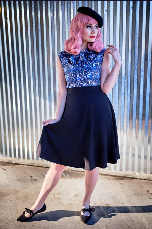 Charlotte Skirt in Black by Retrolicious