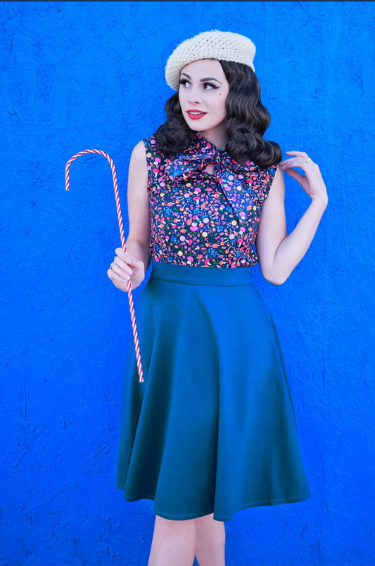 Charlotte Skirt in Blue by Retrolicious