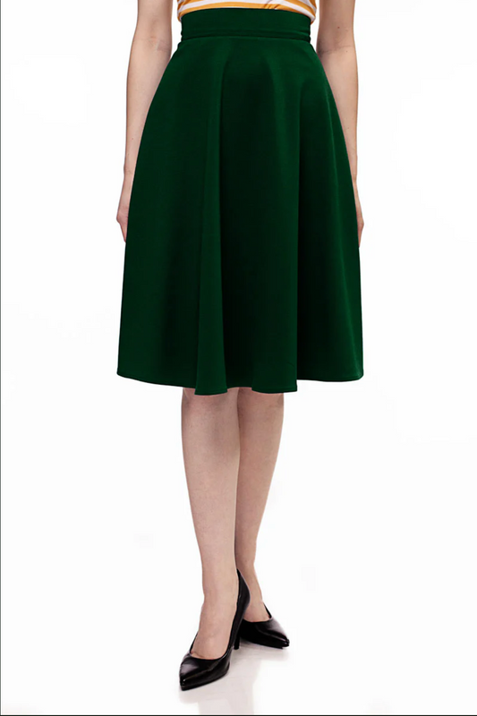 Charlotte Skirt in Forest Green by Retrolicious