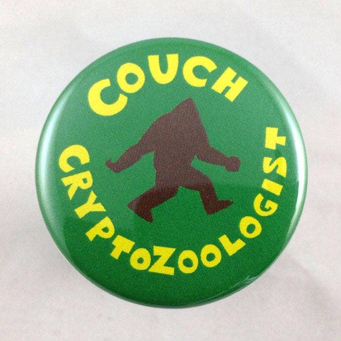 Couch Cryptozoologist Button by Monsterologist