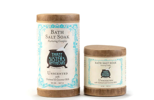 Unscented Bath Salt Soak by Three Sisters Apothecary