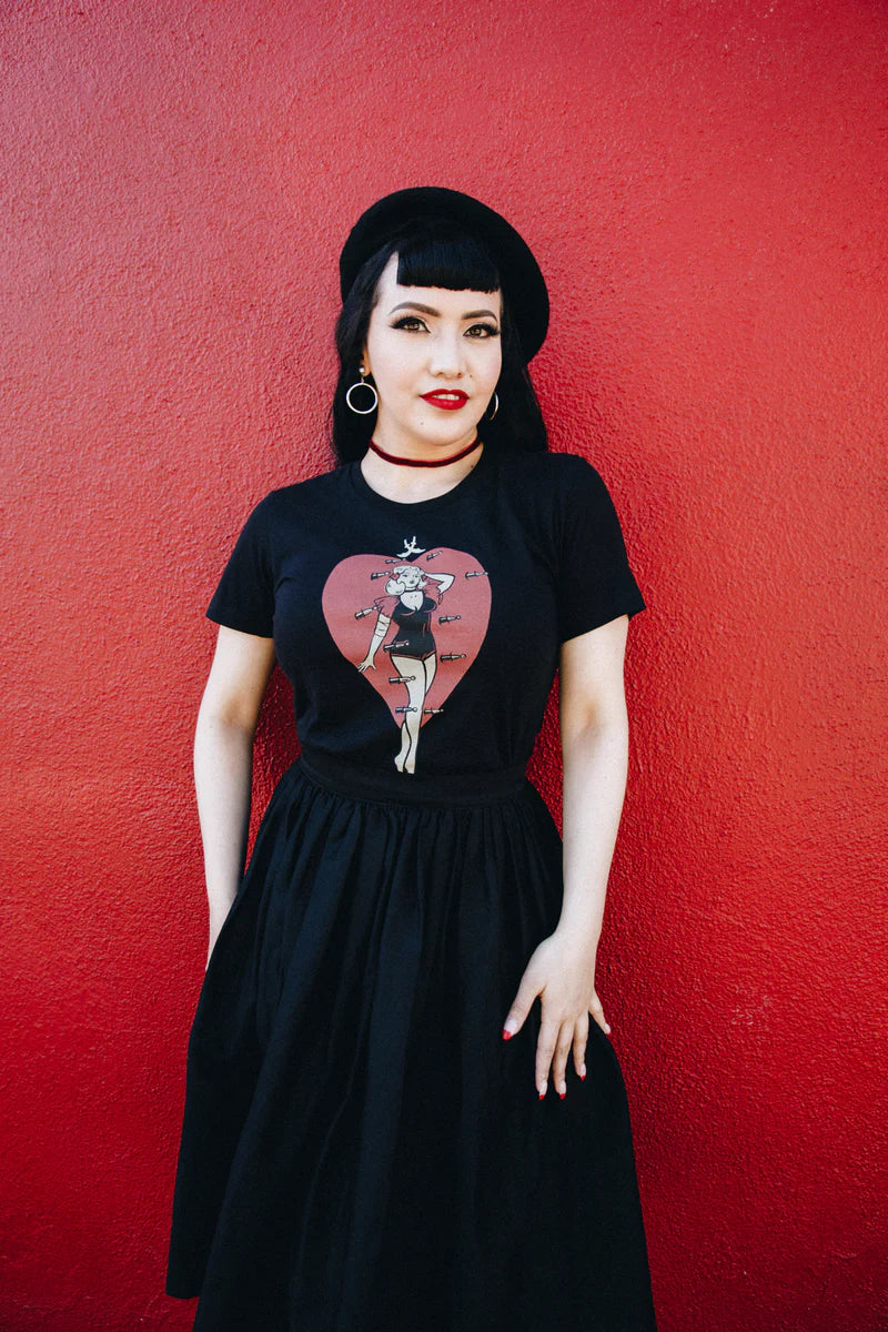 Heart Attack Fitted T-shirt by Mischief Made