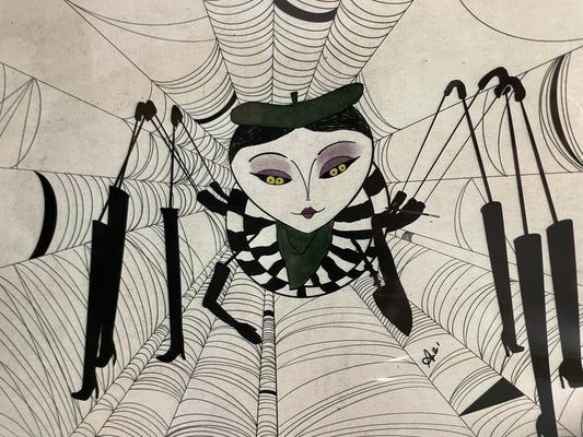 "Ms Spider" by Ghost Etching Original Artwork