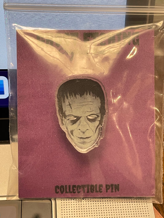 Frankenstein Pin by Ghost Etching Original Artwork