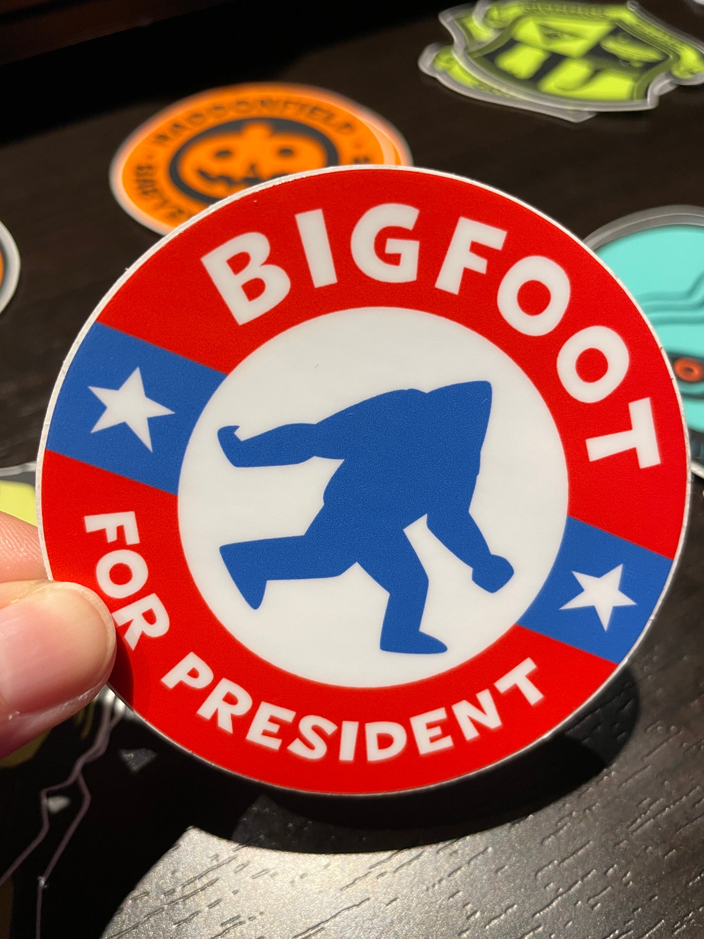 Bigfoot For President Sticker by Monsterologist