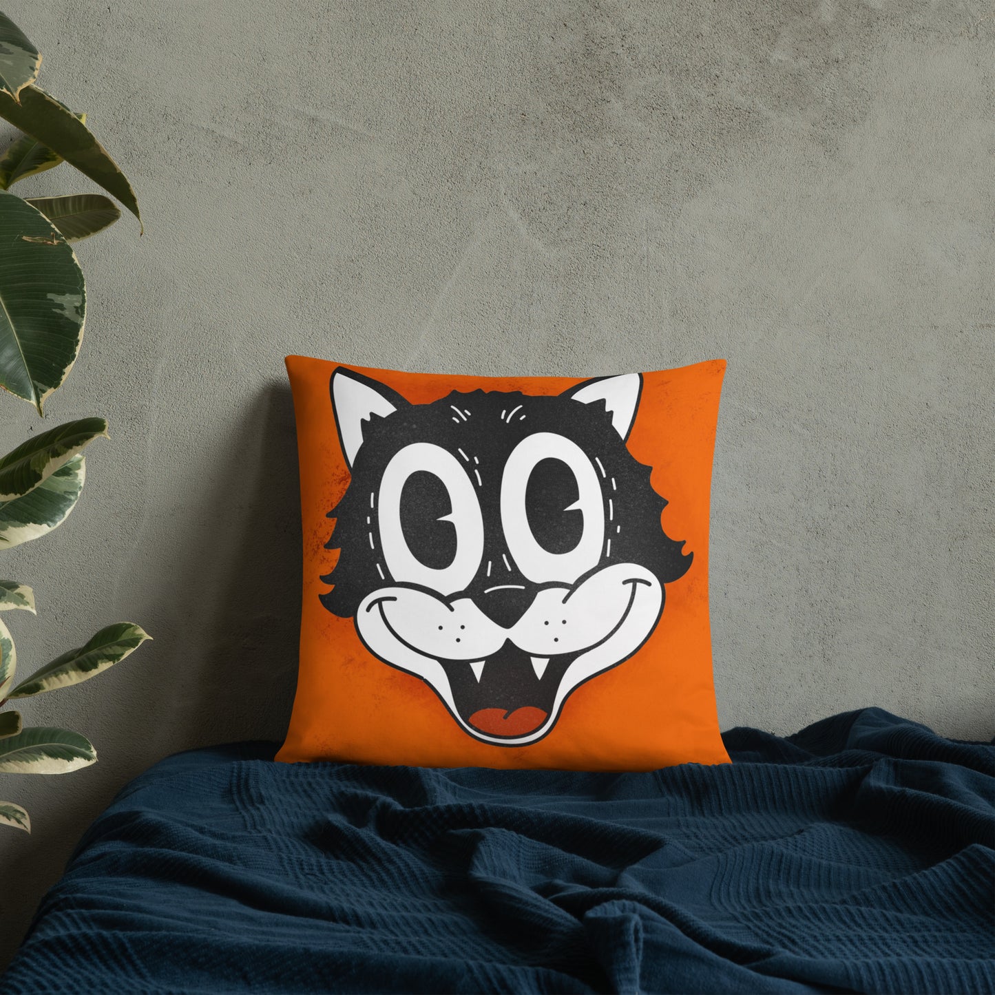 Retro Cat Basic Pillow