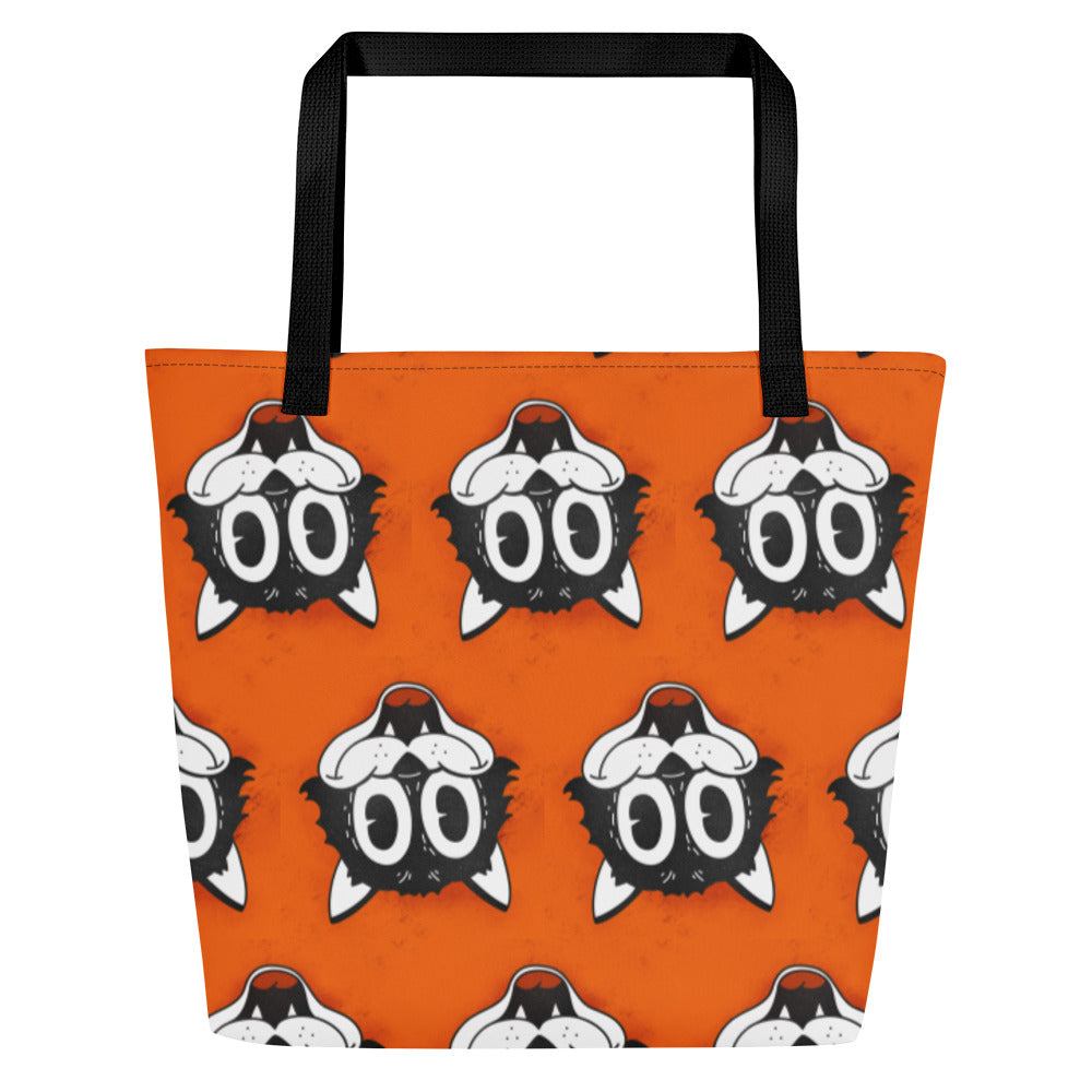 Retro Cat Large Tote Bag