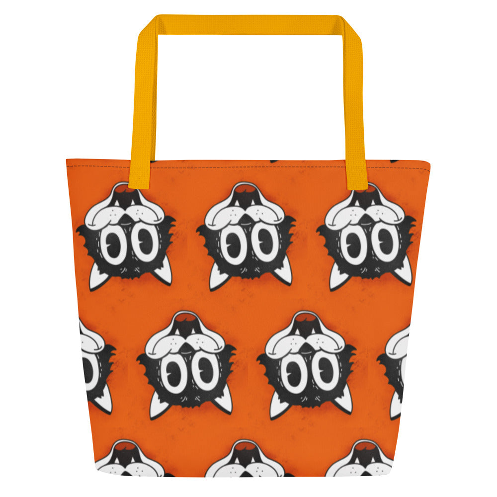 Retro Cat Large Tote Bag