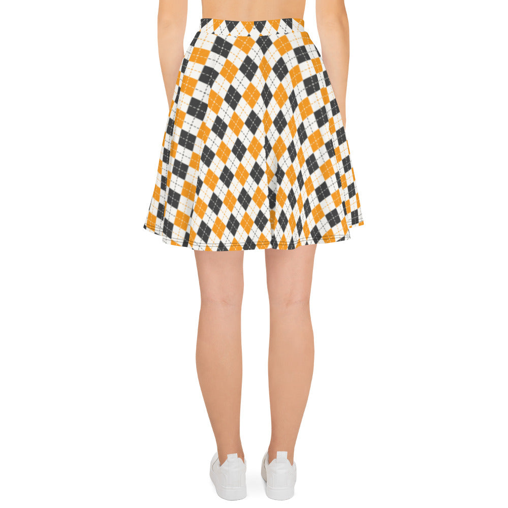 Halloween Argyle Skater Skirt