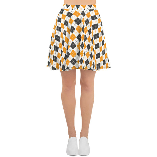 Halloween Argyle Skater Skirt