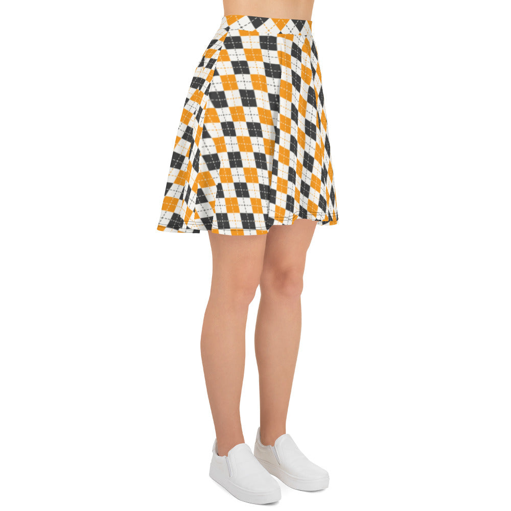 Halloween Argyle Skater Skirt