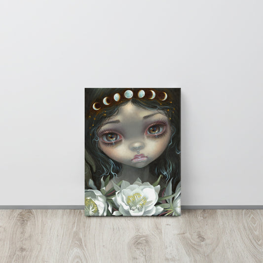 "Queen Of The Night Blooms" by Strangeling Canvas