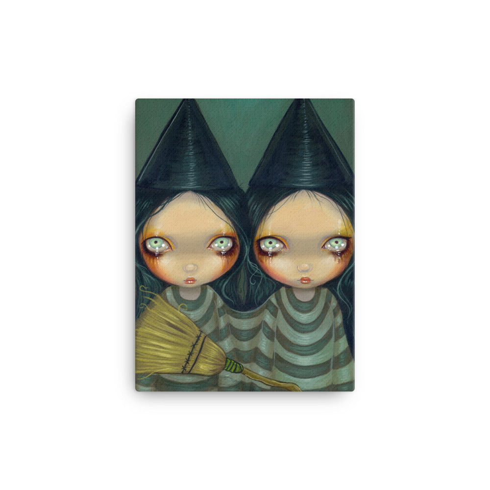 "Siamese Witch Twins" by Strangeling Canvas