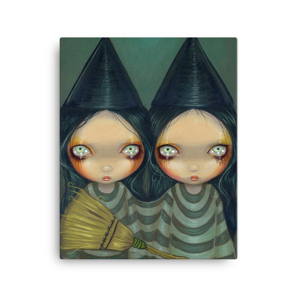 "Siamese Witch Twins" by Strangeling Canvas