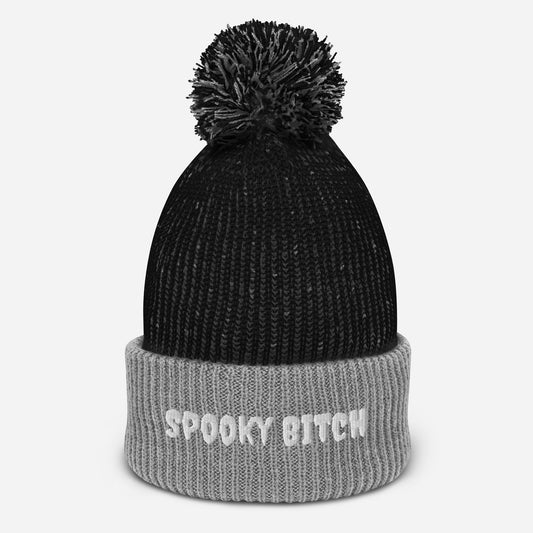 Spooky Bitch Pom-Pom Beanie