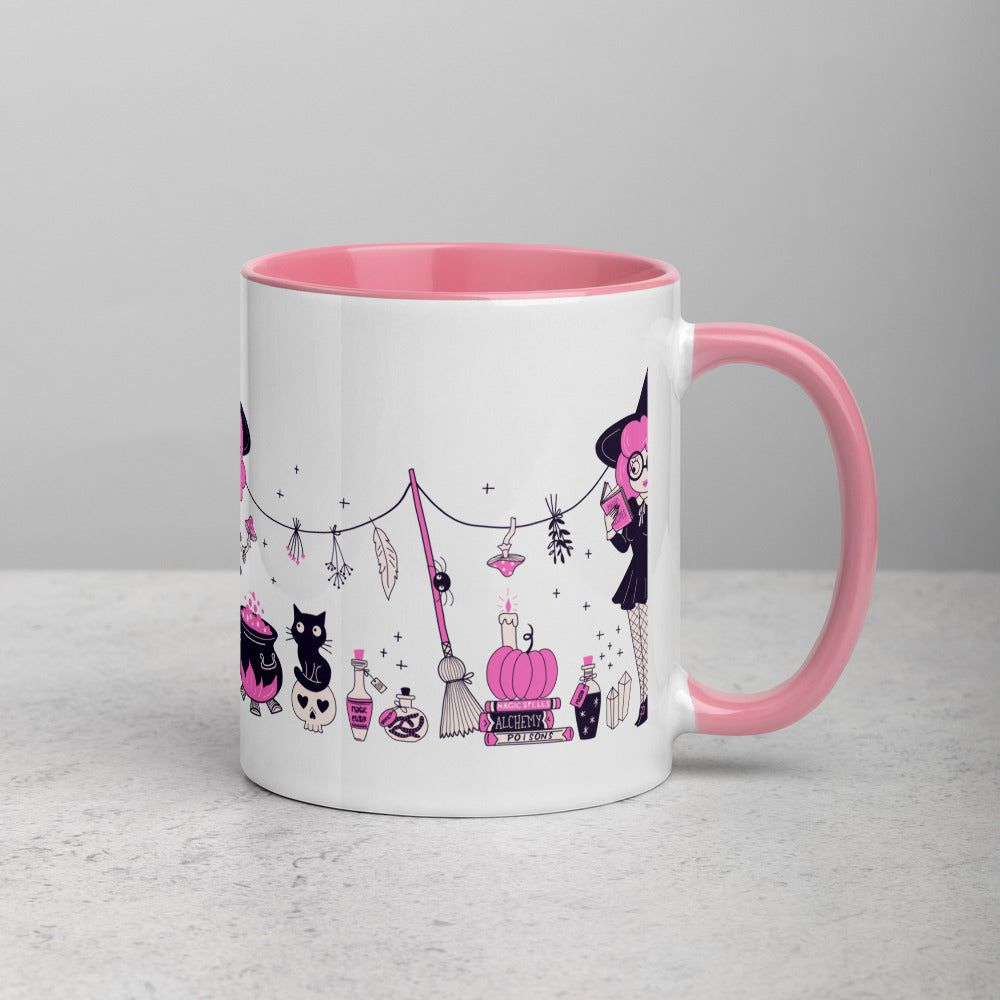 Witch Babe Mug with Color Inside